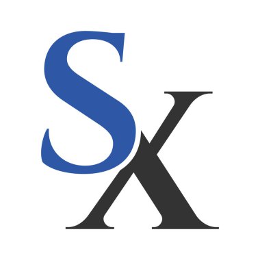 İlk harf SX, XS logo tasarım şablonu. İş ve şirket kimliği için Monogram Harf XS lüks logo tasarım vektör şablonu