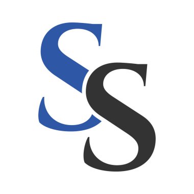 İlk harf SS, S logosu tasarım şablonu. İş ve şirket kimliği için monogram Letter SS logo tasarım vektör şablonu