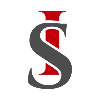 İlk harf SI, logo tasarım şablonu. Monogram Letter iş ve şirket kimliği için lüks logo tasarım vektör şablonu