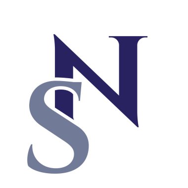 İlk harf SN, NS logo tasarım şablonu. İş ve şirket kimliği için monogram Letter SN logo tasarım vektör şablonu