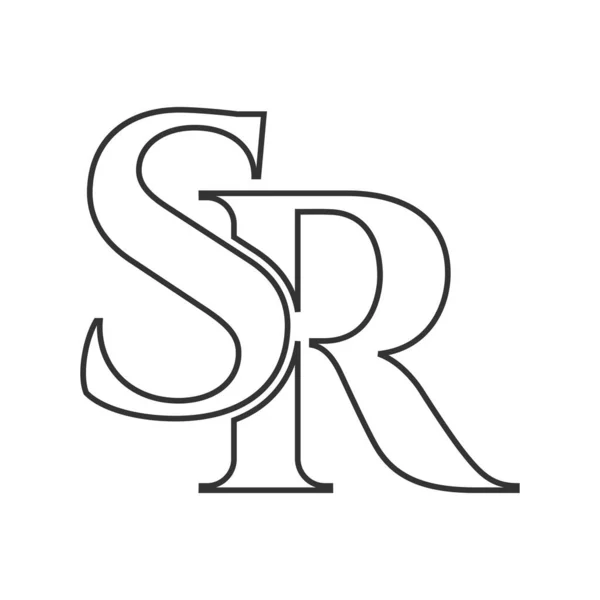 Carta Inicial Modelo Design Logotipo Monograma Carta Modelo Vetor Design — Vetor de Stock