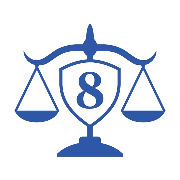 Λογότυπο Της Δικηγορικής Εταιρείας Στο Γράμμα Υπογραφή Ασπίδας Λογότυπο Νόμου — Διανυσματικό Αρχείο