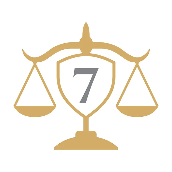 Kancelaria Logo Design Liście Znakiem Tarczy Logo Prawne Adwokat Wymiar — Wektor stockowy