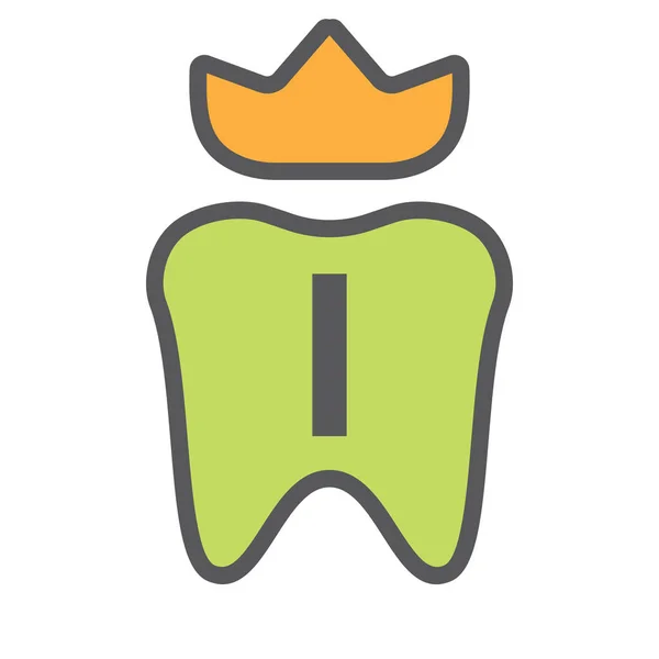 Diseño Del Logotipo Dental Letra Símbolo Corona Signo Logotipo Cuidado — Vector de stock