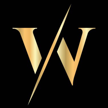 Güzellik, Kraliyet Tabelası, Lüks ve Moda, Spa Şirketinin Spa Şablonu için W harfli logo tasarımı. Lüks Alfabe W Logosu Altın Renk Sembolü