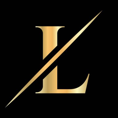 Güzellik, Kraliyet Tabelası, Lüks ve Moda, Spa Şirketinin Spa Şablonu için Baş Monogram L Logo Tasarımı. Lüks Alfabe L Logosu Altın Renk Sembolü
