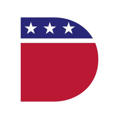 D harfli Amerikan İş, Şirket ve Şirket Kimliği Logosu. D Harfi Vektör Şablonunda ABD Logosu