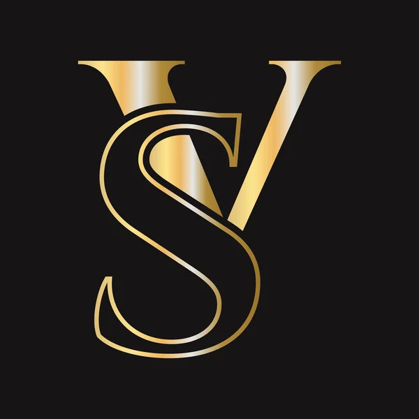 Letra Inicial Modelo Vetor Design Logotipo Monograma Logotipo Símbolo Luxo —  Vetores de Stock