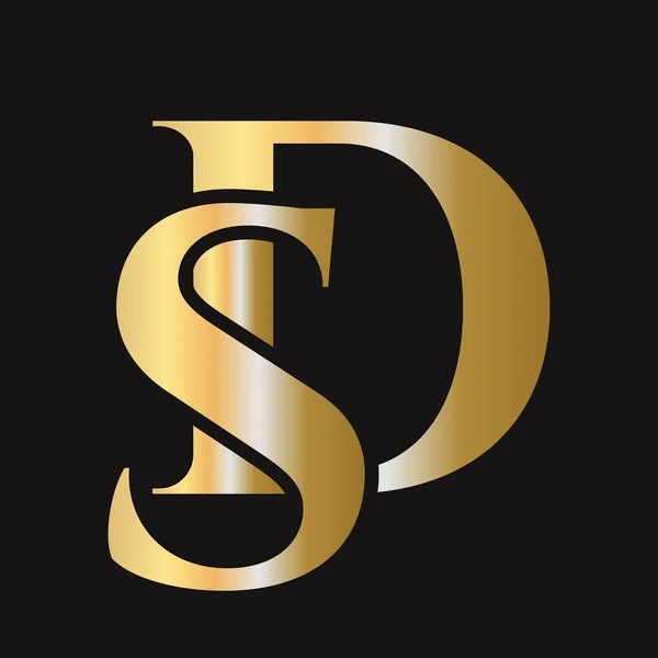 初期文字Sd Dsロゴデザインベクトルテンプレート モノグラムSdロゴタイプ高級シンボル — ストックベクタ