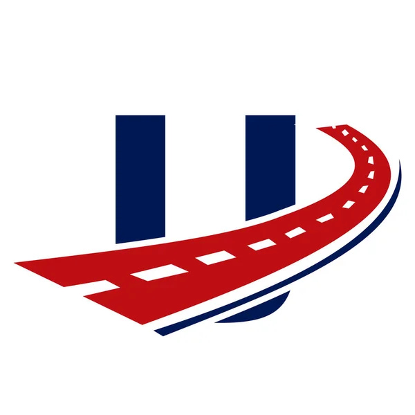 Літера Транспортний Логотип Літера Дорога Логотип Дизайн Транспорт Символ — стоковий вектор