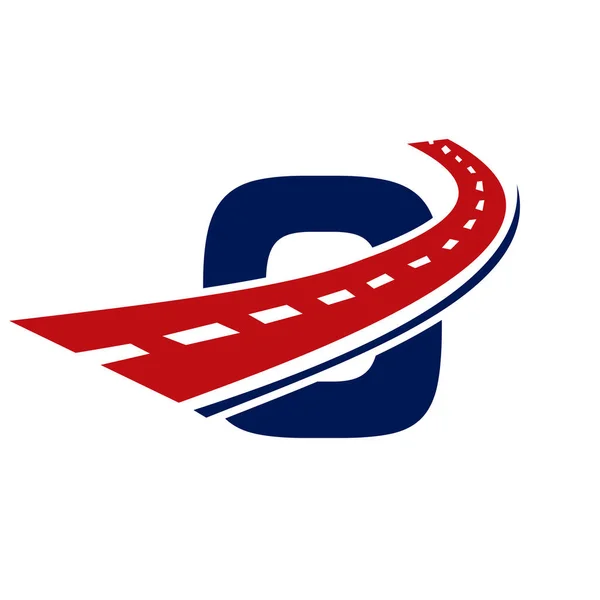 Letter Transport Logo Letter Road Logo Design Transportation Sign Symbol — ストックベクタ