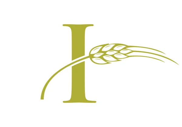 Letter Agriculture Logo Farming Sign Agriculture Logo Alphabet Template Vector — Stok Vektör