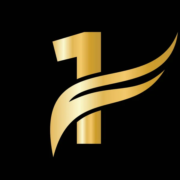 Lettre Logo Aile Pour Transport Fret Modèle Vectoriel Logo Transport — Image vectorielle
