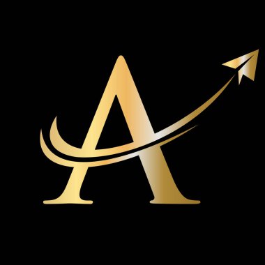 Seyahat Logosu Şablonu. A harfi sembol kavramına ilk seyahat logosu