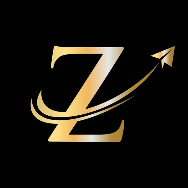 レターZトラベルロゴベクトルテンプレート 手紙Zのシンボルコンセプト上の初期旅行ロゴ — ストックベクタ