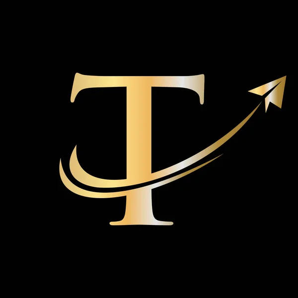 Letter Travel Logo Vector Template Initial Travel Logo Letter Symbol — Stock vektor