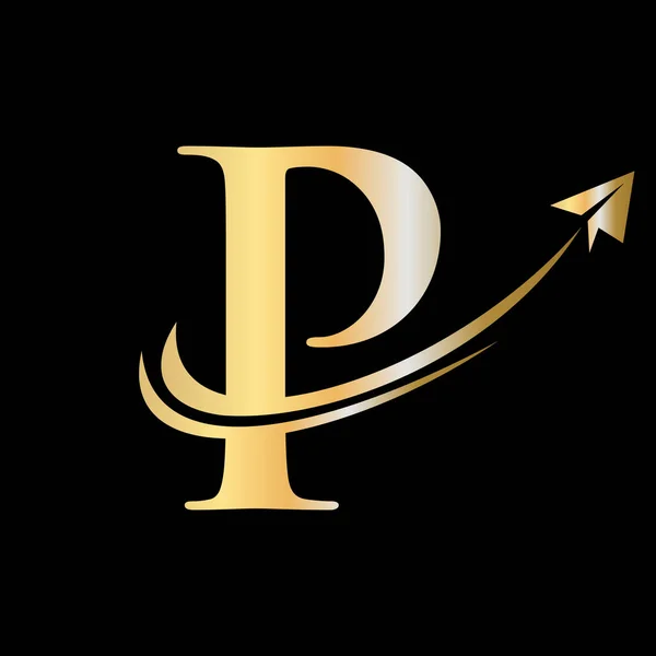 Буква Шаблон Вектора Логотип Путешествия Букве Символическая Концепция — стоковый вектор