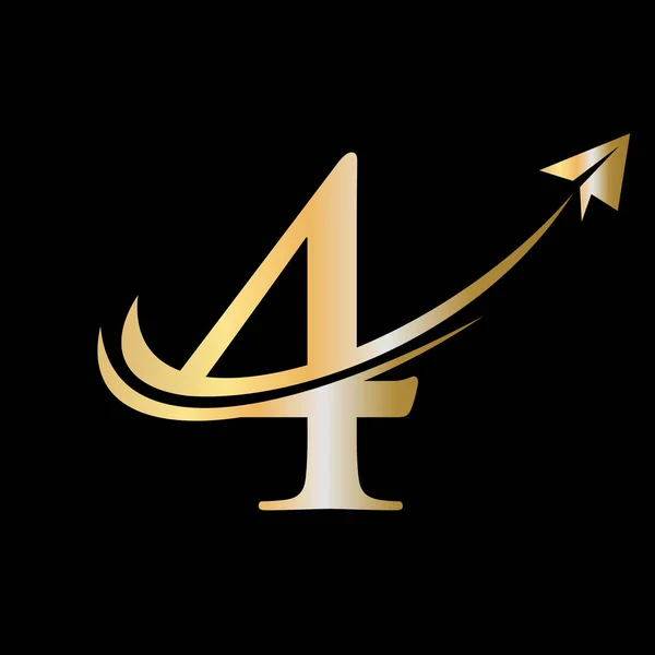 手紙4旅行ロゴベクトルテンプレート 手紙の初期旅行ロゴ4シンボルコンセプト — ストックベクタ