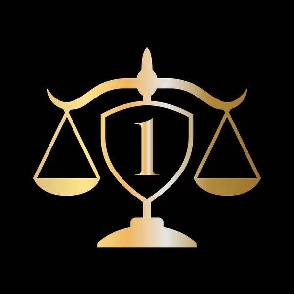 Initial Letter Law Firm Logo Legal Logo Lawyers Alphabet Letter — Archivo Imágenes Vectoriales