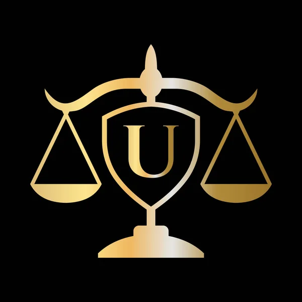 Lettera Iniziale Law Firm Logo Logo Giuridico Avvocati Alfabeto Lettera — Vettoriale Stock