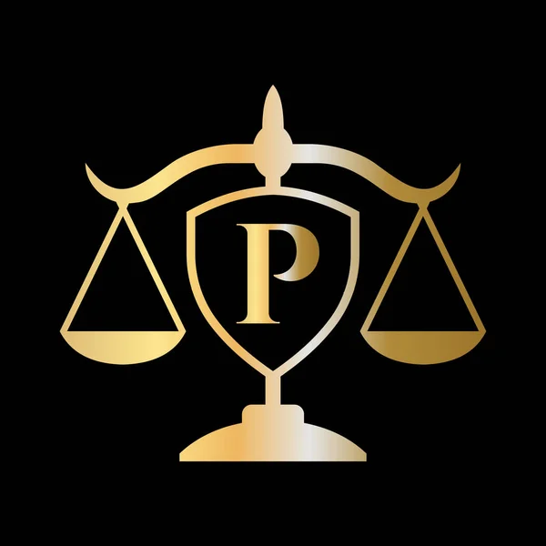 Letra Inicial Law Firm Logo Logo Legal Abogados Alfabeto Letra — Archivo Imágenes Vectoriales