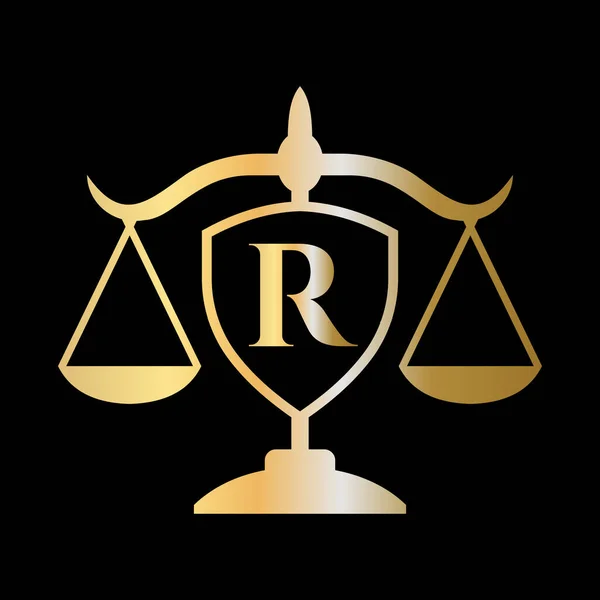 Logotipo Inicial Escritório Carta Logotipo Jurídico Advogados Alfabeto Carta Conceito — Vetor de Stock