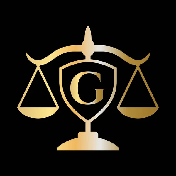 Initial Letter Law Firm Logo Legal Logo Lawyers Alphabet Letter — Stok Vektör