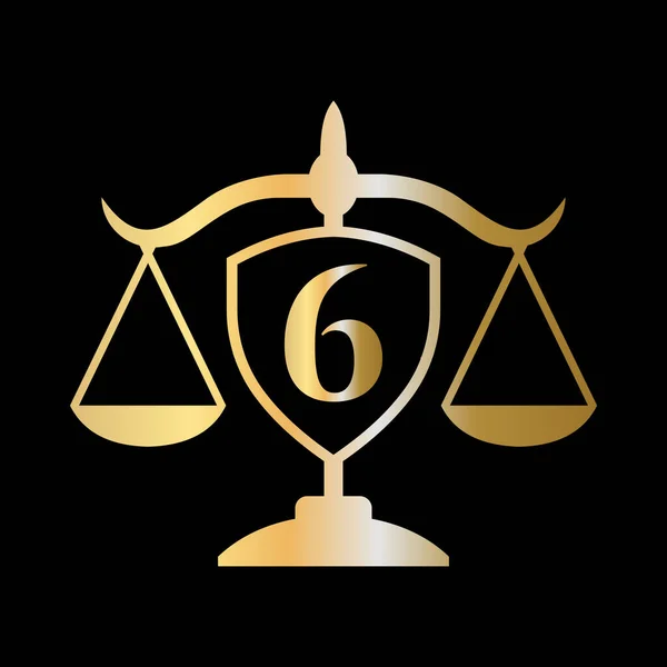 Carta Inicial Logotipo Escritório Advocacia Logotipo Legal Advogados Alfabeto Carta — Vetor de Stock