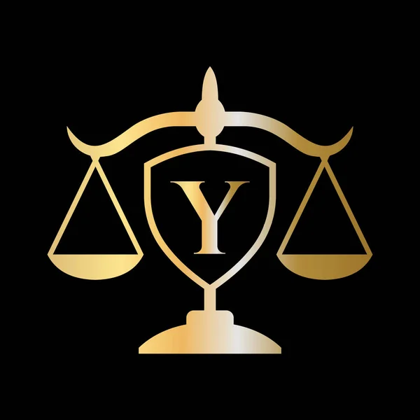 Initial Letter Law Firm Logo Legal Logo Lawyers Alphabet Letter — Stok Vektör