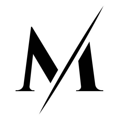 M harfi lüks, güzellik ve moda logosu tasarımı. Monogram Harfi M Logotype Tasarım Vektörü Şablonu