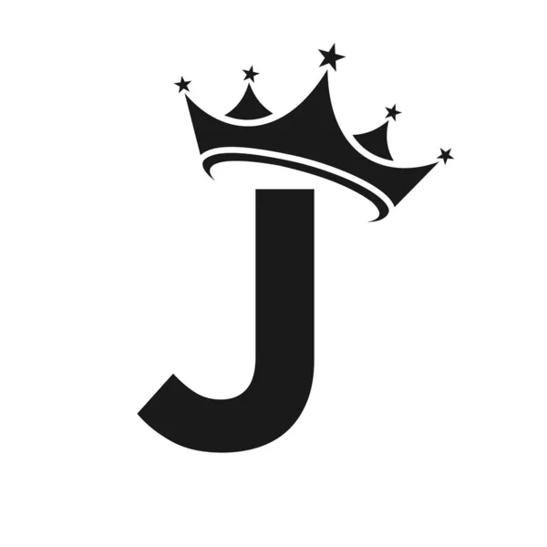 Lettre Logo Couronne Logo Couronne Sur Lettre Modèle Vectoriel Pour — Image vectorielle