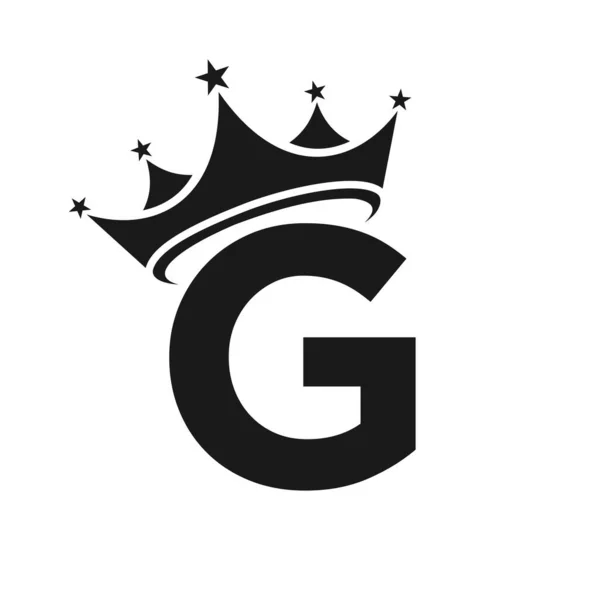 Huruf Crown Logo Crown Logo Letter Vector Template Beauty Fashion - Stok Vektor