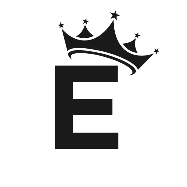 Letter Crown Logo Crown Logo Letter Vector Template Beauty Fashion — Stok Vektör