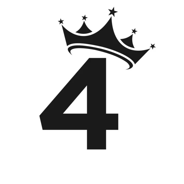 Γράμμα Crown Logo Λογότυπο Στέμμα Στο Γράμμα Διάνυσμα Πρότυπο Για — Διανυσματικό Αρχείο