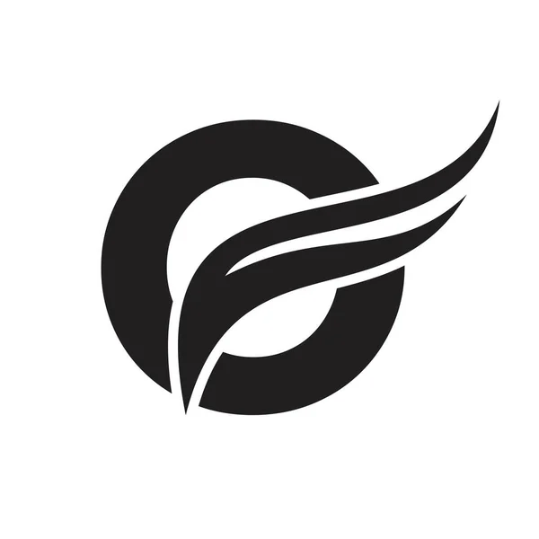 Логотип Буквы Транспорт Логотип Письмо Крылья Концепция — стоковый вектор