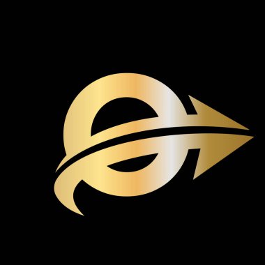 O harfi konseptli finans logosu. Pazarlama ve Finansal İş Logosu. O Finansal Logo Şablonu Büyüyen Pazarlama Okuyla