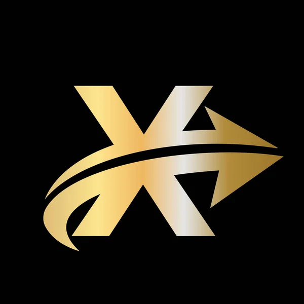Finanční Logo Konceptem Písmene Marketing Finanční Obchodní Logo Šablona Finančního — Stockový vektor