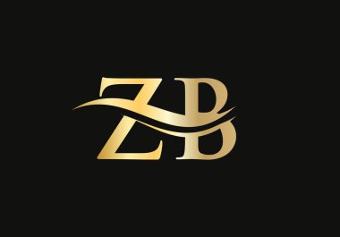 Yaratıcı modern iş tipografi vektör şablonlu ilk ZB harfi logosu. Yaratıcı soyut harf ZB logo tasarımı