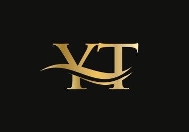 İş ve şirket kimliği için YT Logosu ile bağlantılı ilk harf. Modern Harf YT Logo Vektör Şablonu