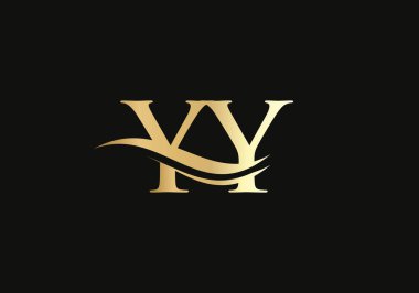 İlk Mektup YY İş ve Şirket kimliği için Logo Bağladı. Modern Harf YY Logo Vektör Şablonu