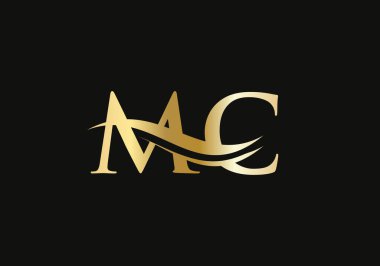 İlk Altın Harf MC logo tasarımı. Modern modayla MC logo tasarımı