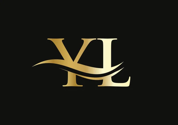 Creative Letter Luxury Concept Modern Logo Design Business Company Identity — 图库矢量图片