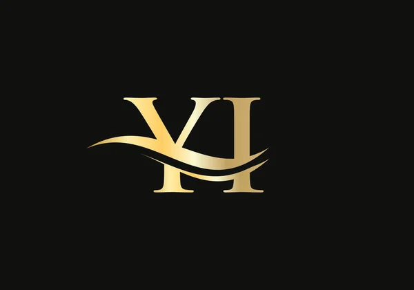 Logo Design Business Company Identity Creative Letter Luxury Concept — Vettoriale Stock
