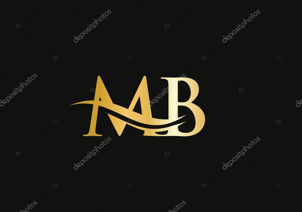 Initial MB letter logo with creative modern business typography vector template. Creative abstract letter MB logo design
