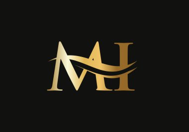 İş ve şirket kimliği için MI Logo Tasarımı. Lüks konseptli yaratıcı kalp krizi mektubu.