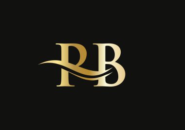 Yaratıcı modern iş tipografi vektör şablonlu ilk PB harfi logosu. Yaratıcı soyut harf PB logo tasarımı