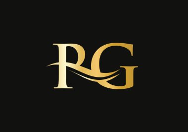 İlk bağlı harf PG logo tasarımı. Modern modaya uygun PG logo tasarım vektörü