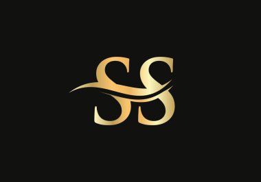 SS 'in iş ve şirket kimliği ile bağlantılı ilk harfi. Modern Harf SS Logo Vektör Şablonu