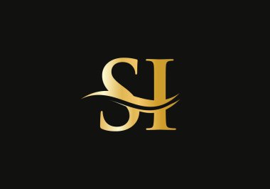 SI Logo Design for business and company identity. Creative SI letter with luxury concept