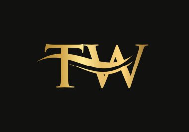 İlk Mektup TW, iş ve şirket kimliği için logoya bağlandı. Modern TW Harfi Logo Vektör Şablonu